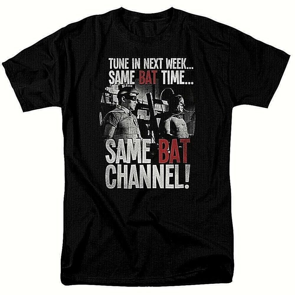 Batman 66 TV Show "Same Bat Channel"  Mens T-shirt